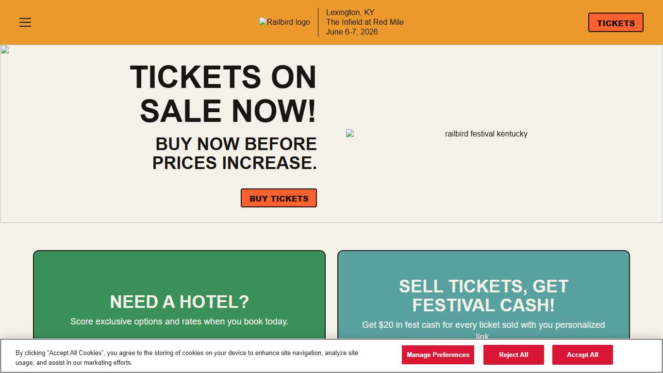 Railbird Festival Lexington, KY June 6-7, 2026